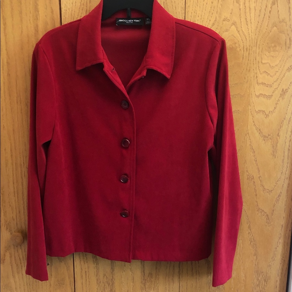 Briggs New York Velvet Button-Front Jacket
